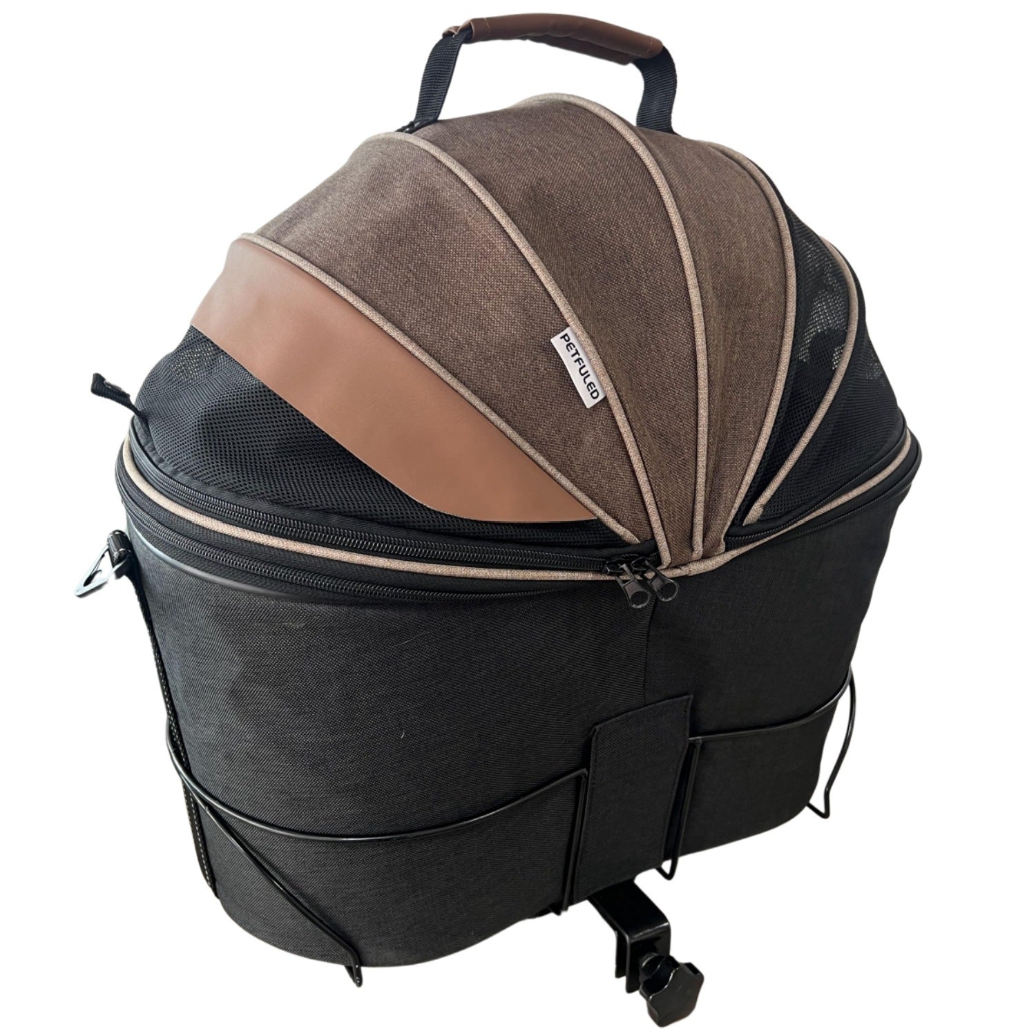 Foldable Pet Canvas Rear Seat Carrier Bag For Travel
