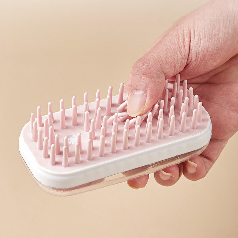 Silicone Bath Massage Foam Grooming Pet Brush
