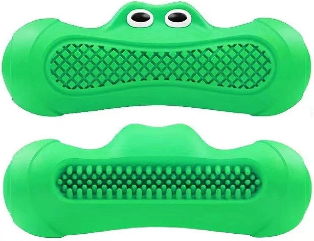 Rugby Shaped Vocal Natural Rubber Teething Chew Pet Toy