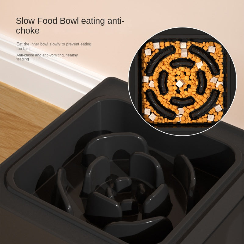 Adjustable Height Pet Double Bowl Stand Feeder Set