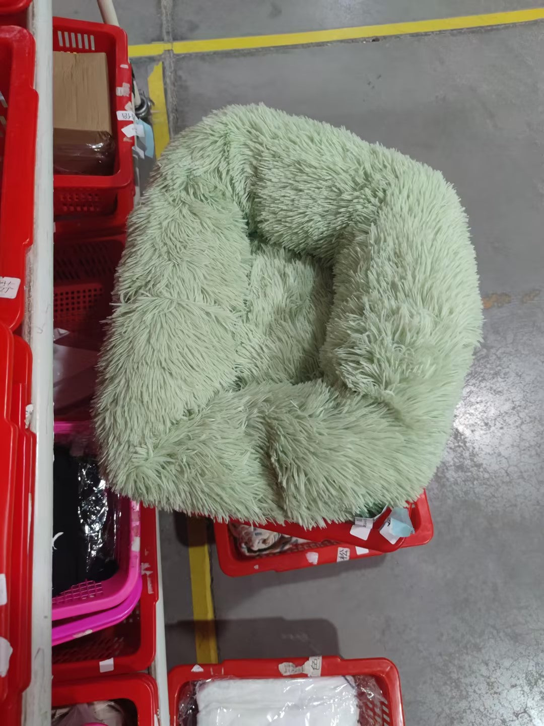 Soft Thick Plush Round Pet Bed Cozy Sleeping Nest
