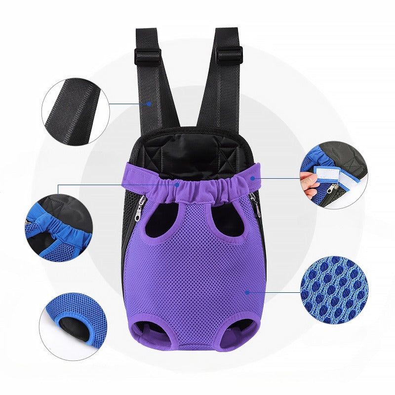 Pet Carrier Backpack Breathable Adjustable Travel Hiking Bag