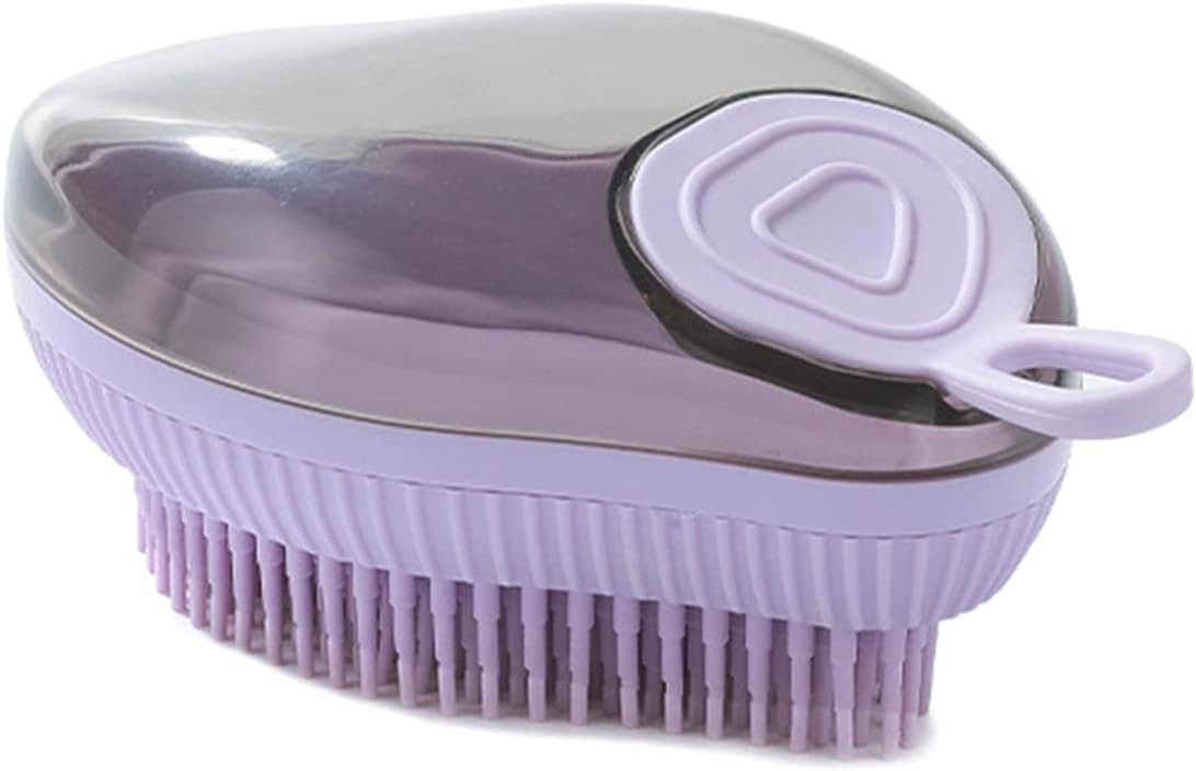 Silicone Soap Dispenser Bath Massage Grooming Pet Brush