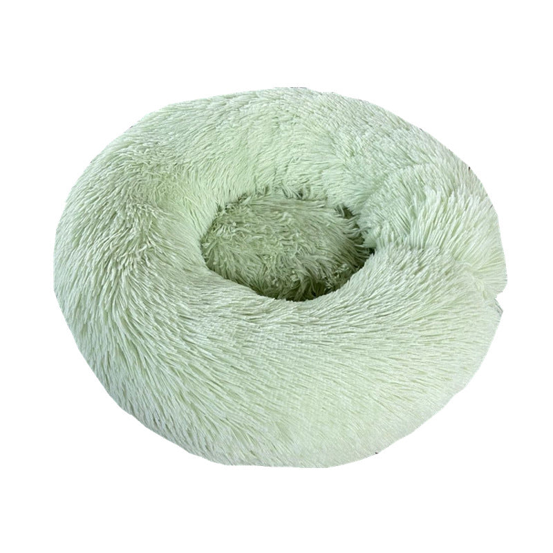 Soft Thick Plush Round Pet Bed Cozy Sleeping Nest