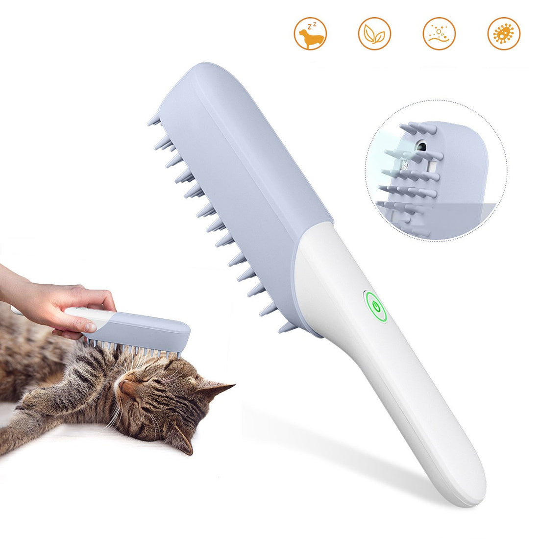 Silicone Pet Massage Grooming Brush Fur Cleaning Comb Tool