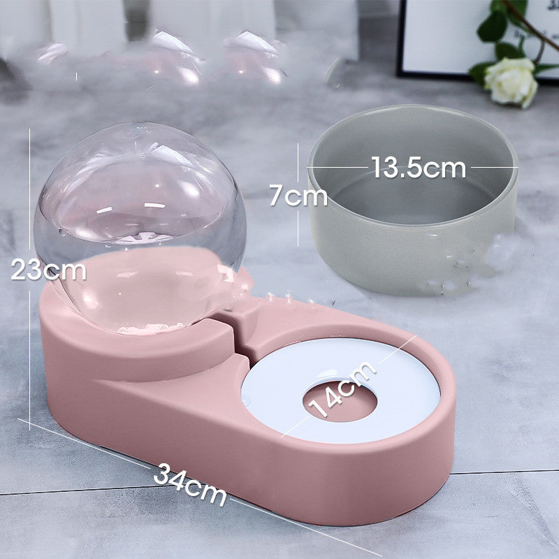 Automatic Bubble Pet Feeder Water Bowl 1.8L Drinking Container