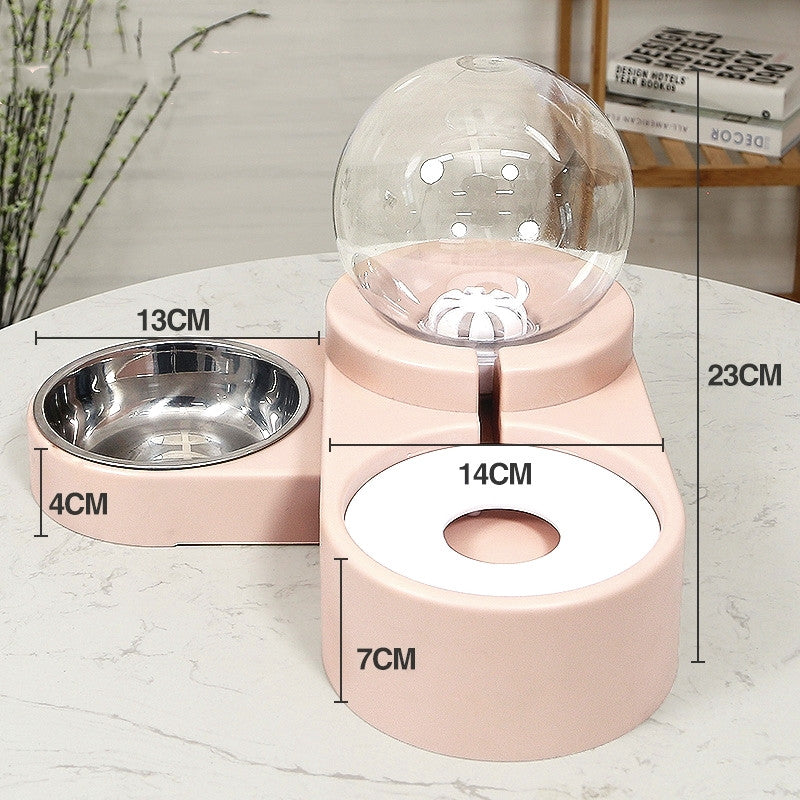 Automatic Bubble Pet Feeder Water Bowl 1.8L Drinking Container