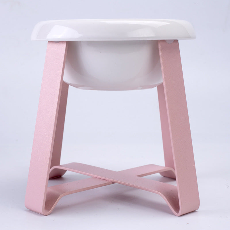 Anti Slip Pet Feeding Bowl Set With Iron Stand 2 In 1 Food Water Dish