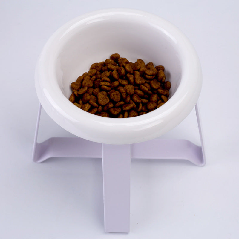 Anti Slip Pet Feeding Bowl Set With Iron Stand 2 In 1 Food Water Dish