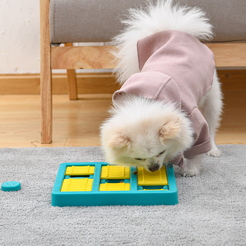 Rotating Interactive Food Dispensing Educational Pet Slow Feeder Toy