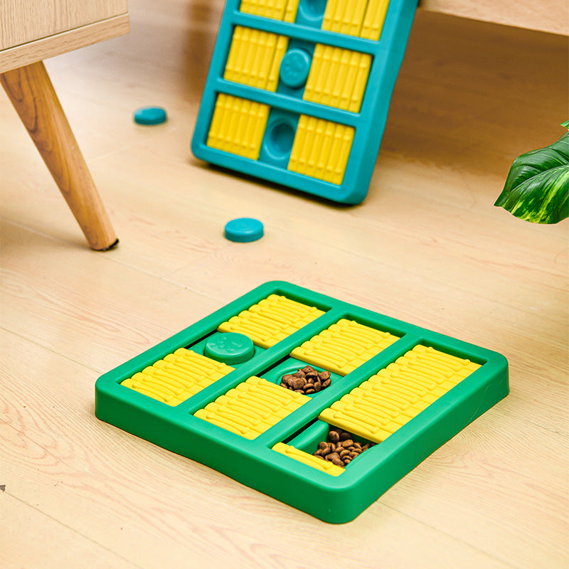 Rotating Interactive Food Dispensing Educational Pet Slow Feeder Toy
