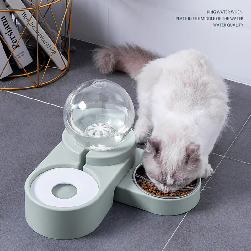 Automatic Bubble Pet Feeder Water Bowl 1.8L Drinking Container