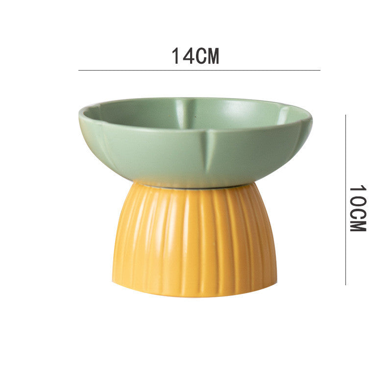 Macaron Color Ceramic Pet Feeding Bowl Food Dish