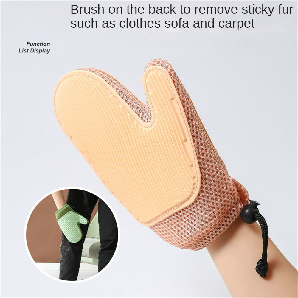 Pet Grooming Fur Removal Glove Shedding Brush Cleaning Mitt