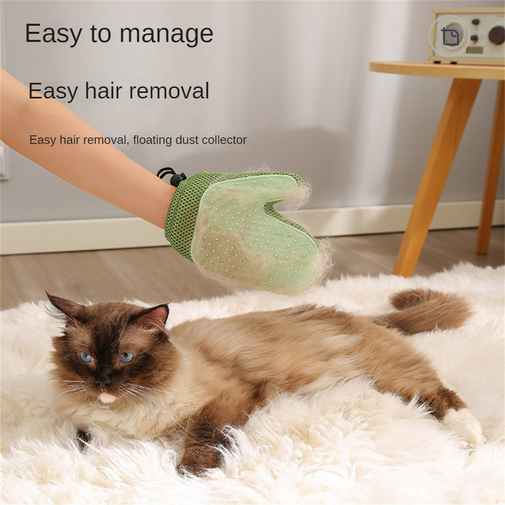 Pet Grooming Fur Removal Glove Shedding Brush Cleaning Mitt
