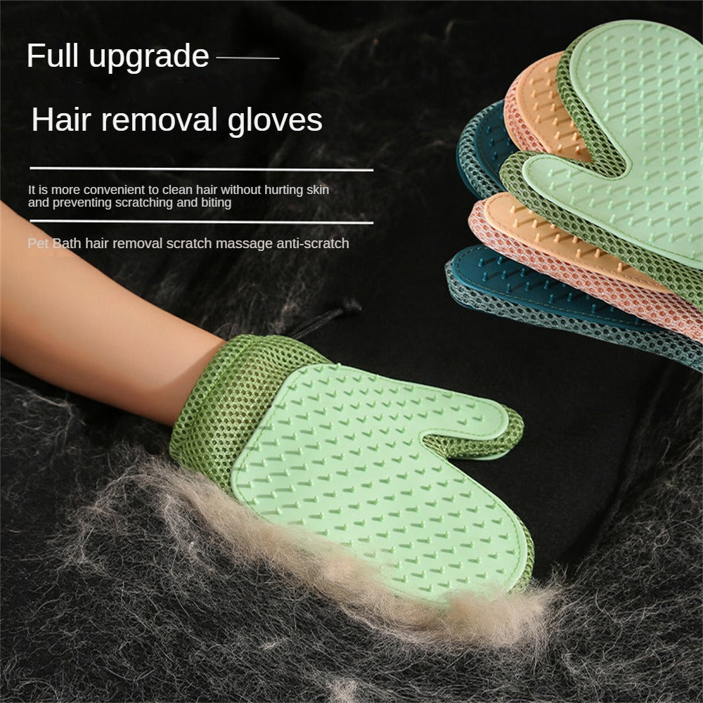 Pet Grooming Fur Removal Glove Shedding Brush Cleaning Mitt