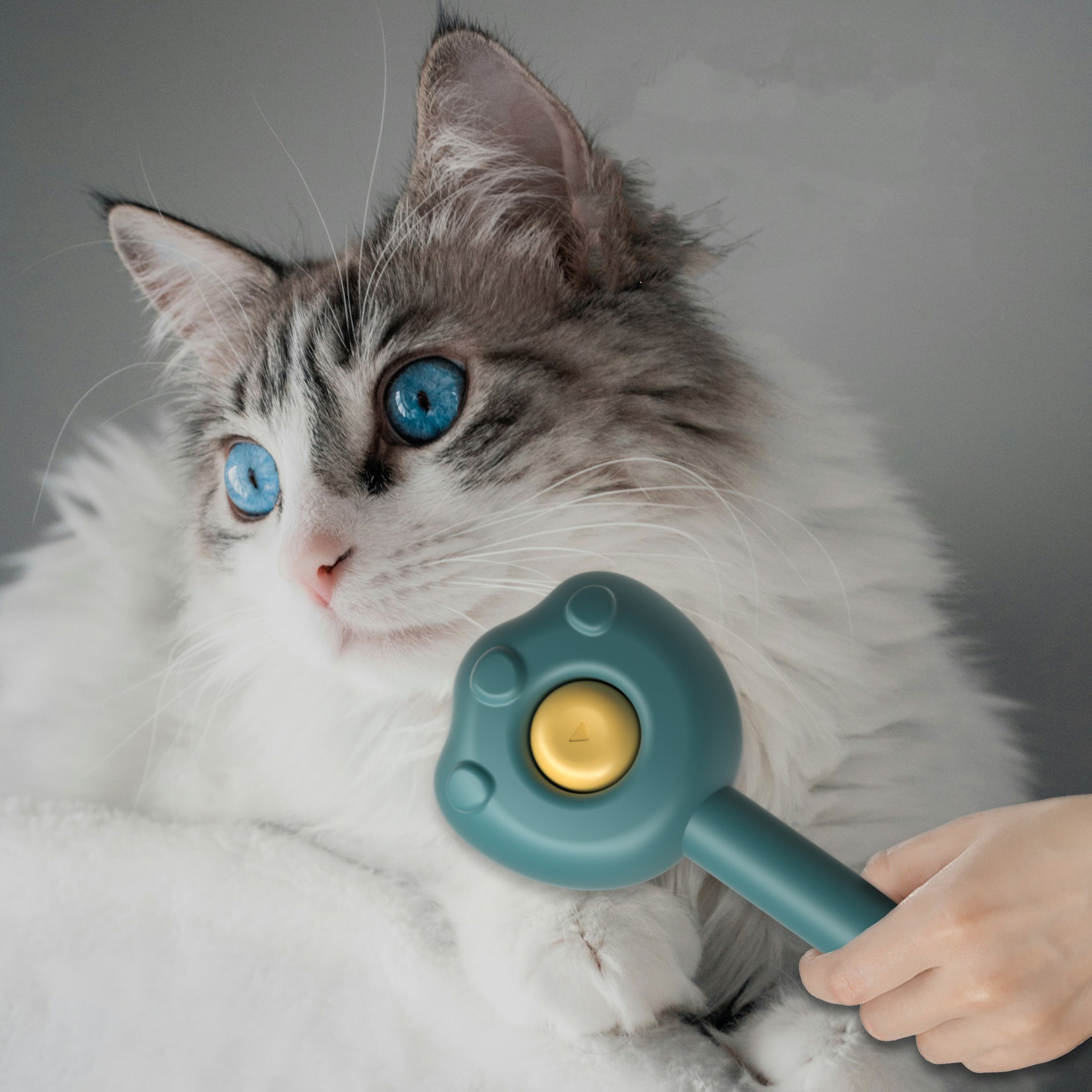 Self Cleaning Pet Grooming Comb Hair Removal Brush Cute Handle