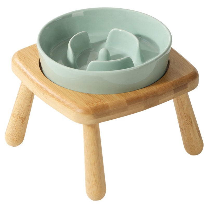Pet Ceramic Slow Feeder Bowl Anti Choking Anti Spill