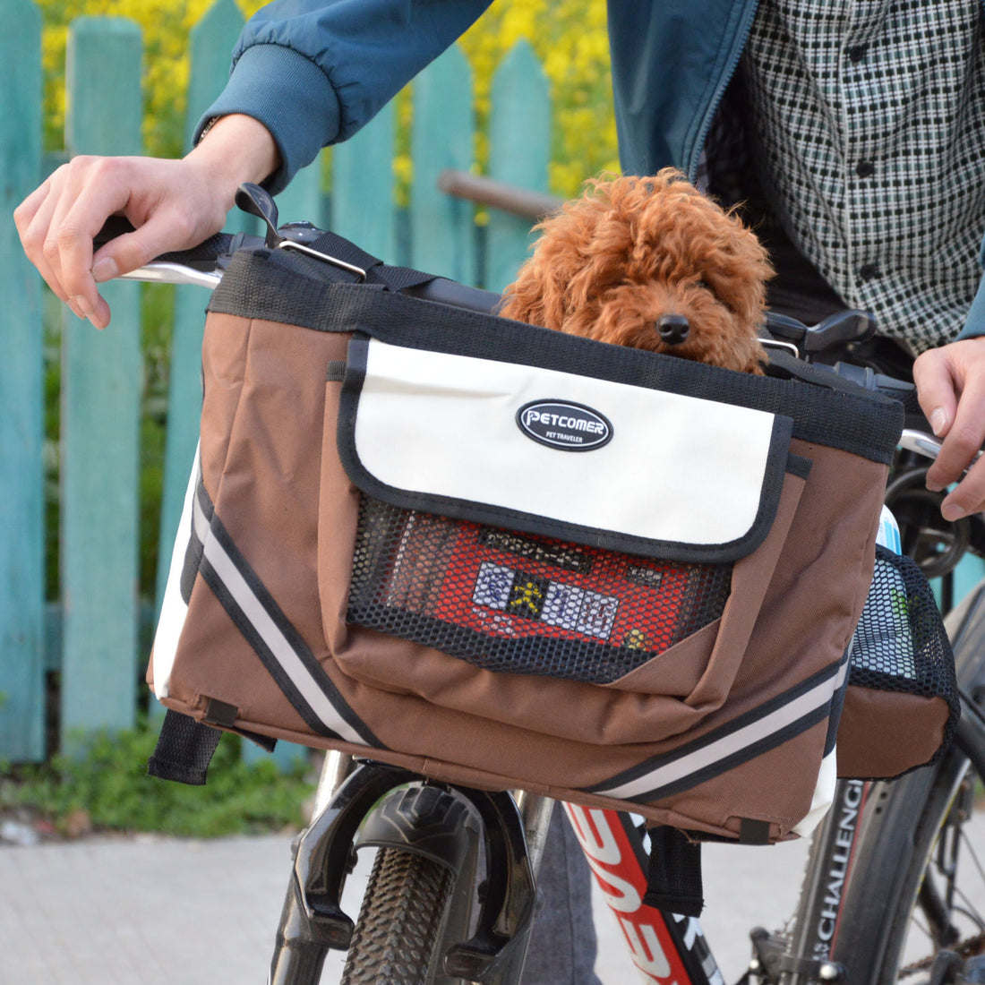 Pet Bicycle Front Carrier Removable Handlebar Basket