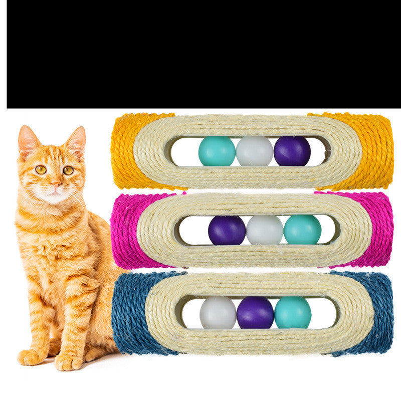 Long Sisal Drum Three Piece Scratch Pet Toy