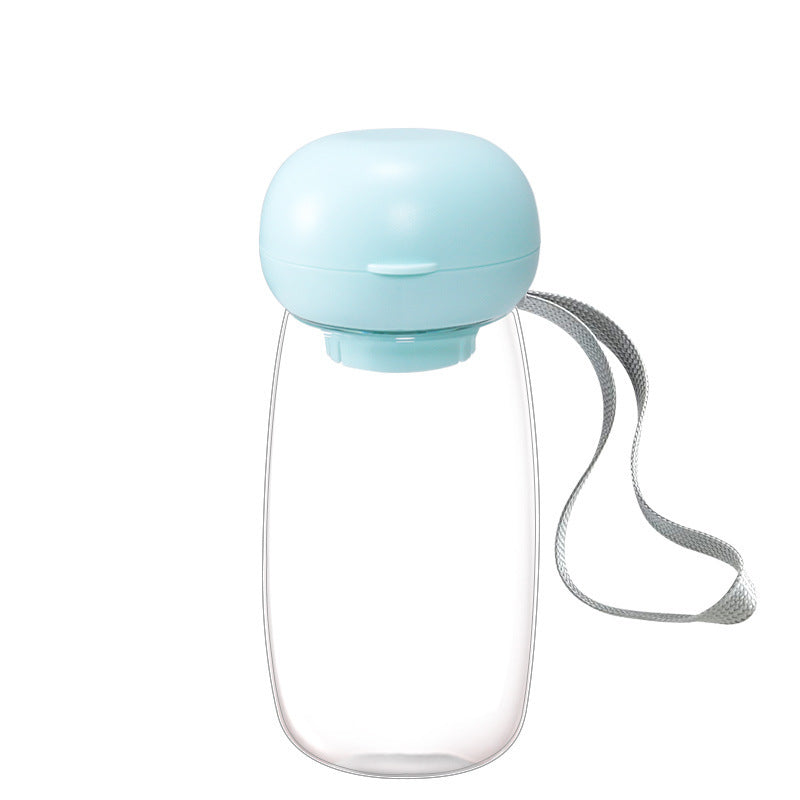 Portable Pet Water Bottle Travel Drinking Bowl With Lanyard