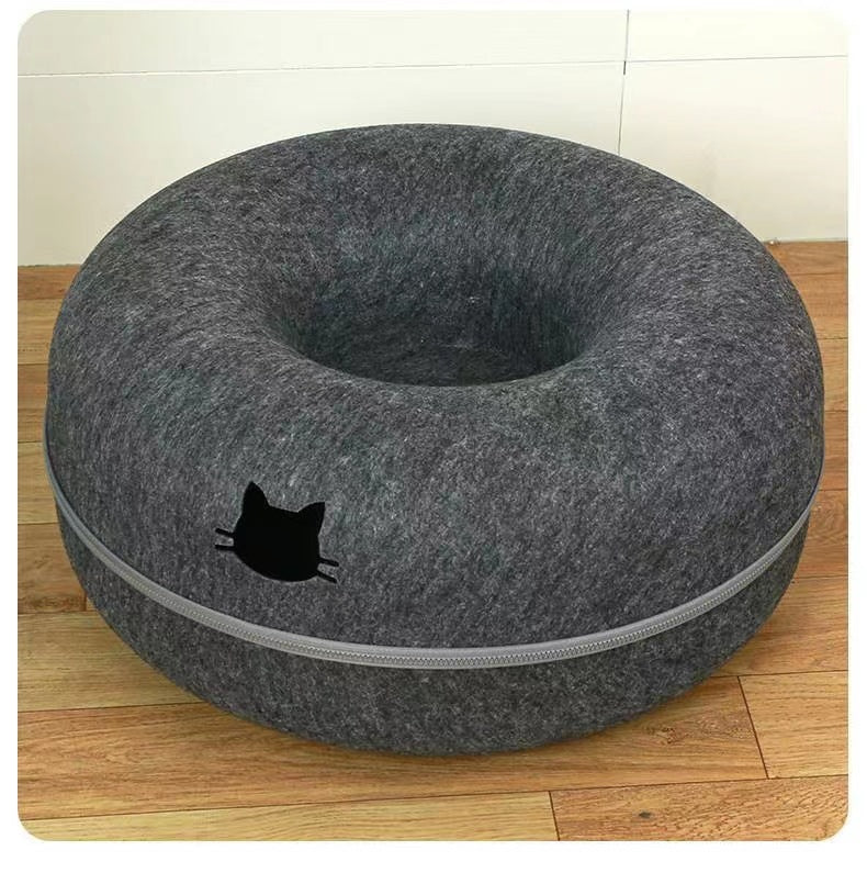 Round Tunnel Pet Bed Comfortable Play And Rest Nest