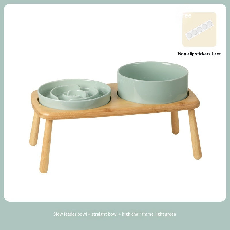 Pet Ceramic Slow Feeder Bowl Anti Choking Anti Spill