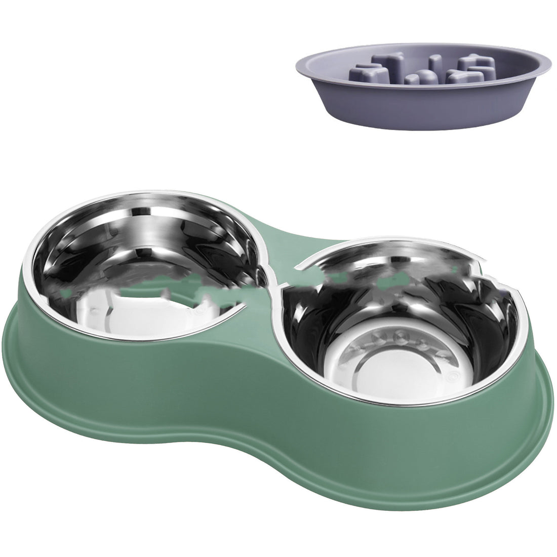 Removable Pet Slow Feeding Bowl Anti Gulp Food Dish