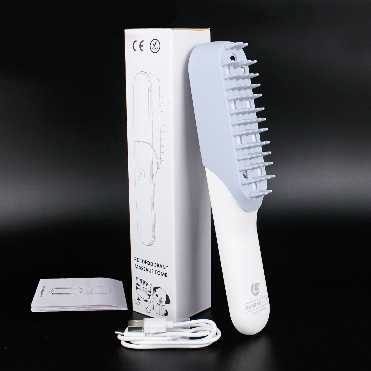 Silicone Pet Massage Grooming Brush Fur Cleaning Comb Tool