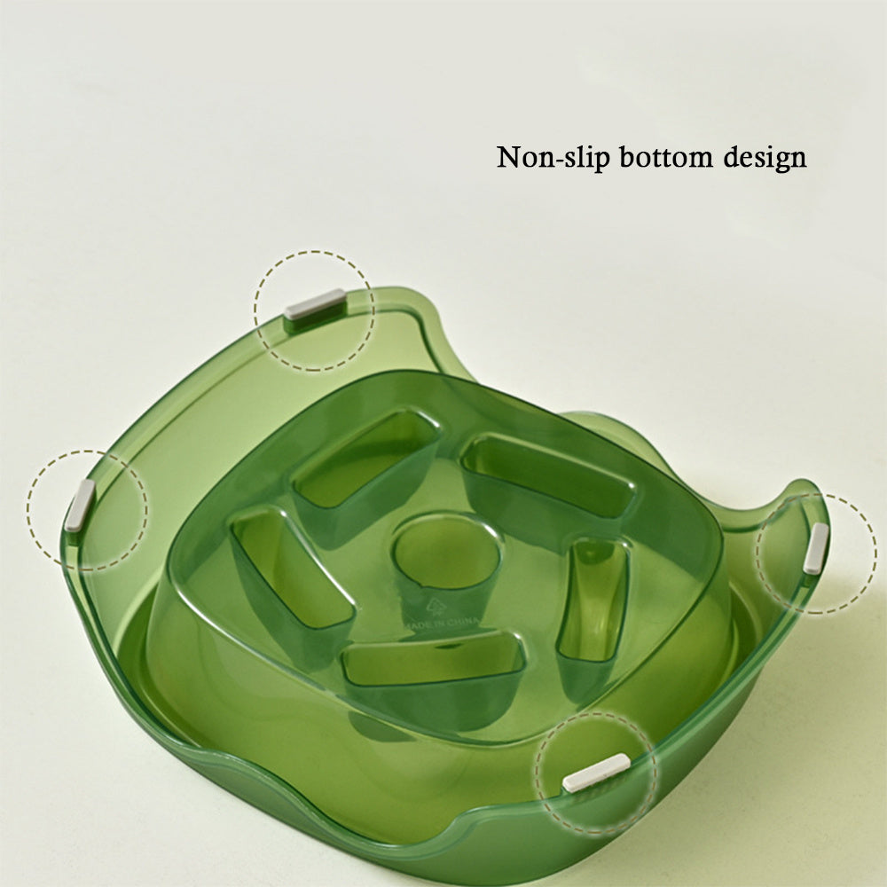Slow Feeding Pet Water Bowl Anti Choking Safe Drinking Dish