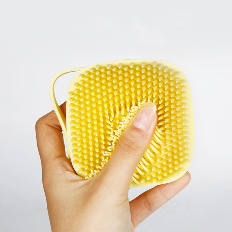 Soft Silicone Bristle Shampoo Dispenser Grooming Pet Brush