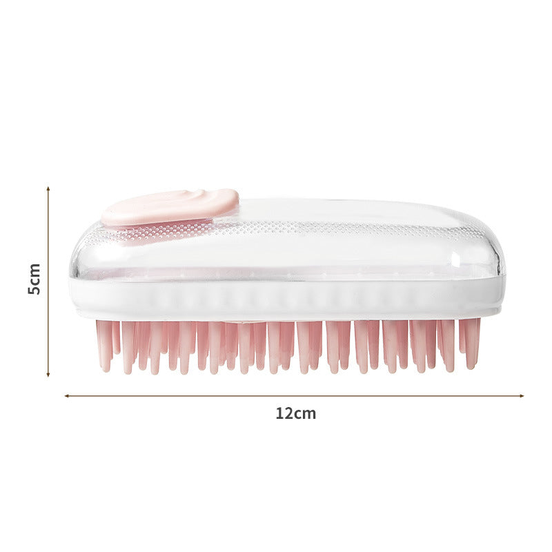Silicone Bath Massage Foam Grooming Pet Brush
