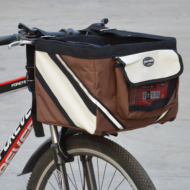 Pet Bicycle Front Carrier Removable Handlebar Basket