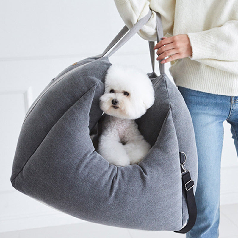 Pet Waterproof Car Seat Carrier Travel Basket Breathable Bag