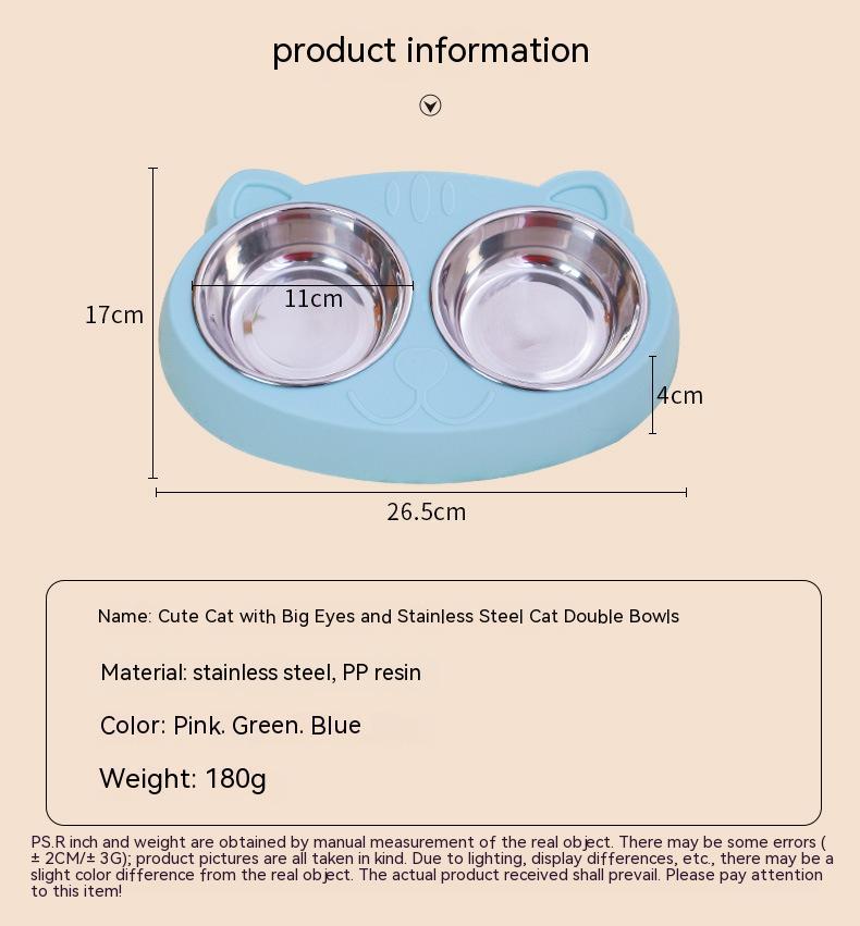 Pet Feeding And Drinking Bowl Set Food And Water Dish