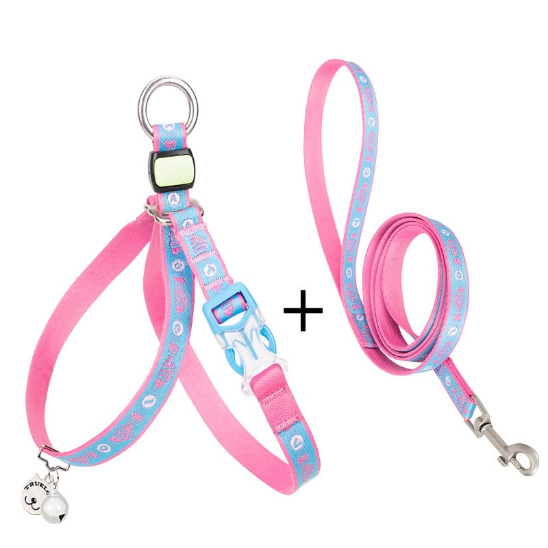 Pet Bell Chest Strap Vest Leash Rope Harness