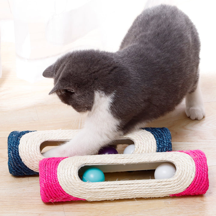 Long Sisal Drum Three Piece Scratch Pet Toy
