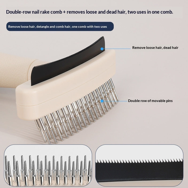 Pet Grooming Brush Hair Removal Detangling Tool