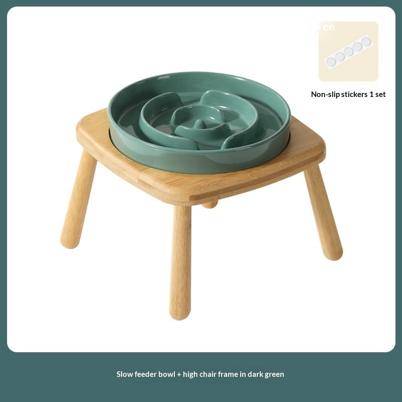 Pet Ceramic Slow Feeder Bowl Anti Choking Anti Spill