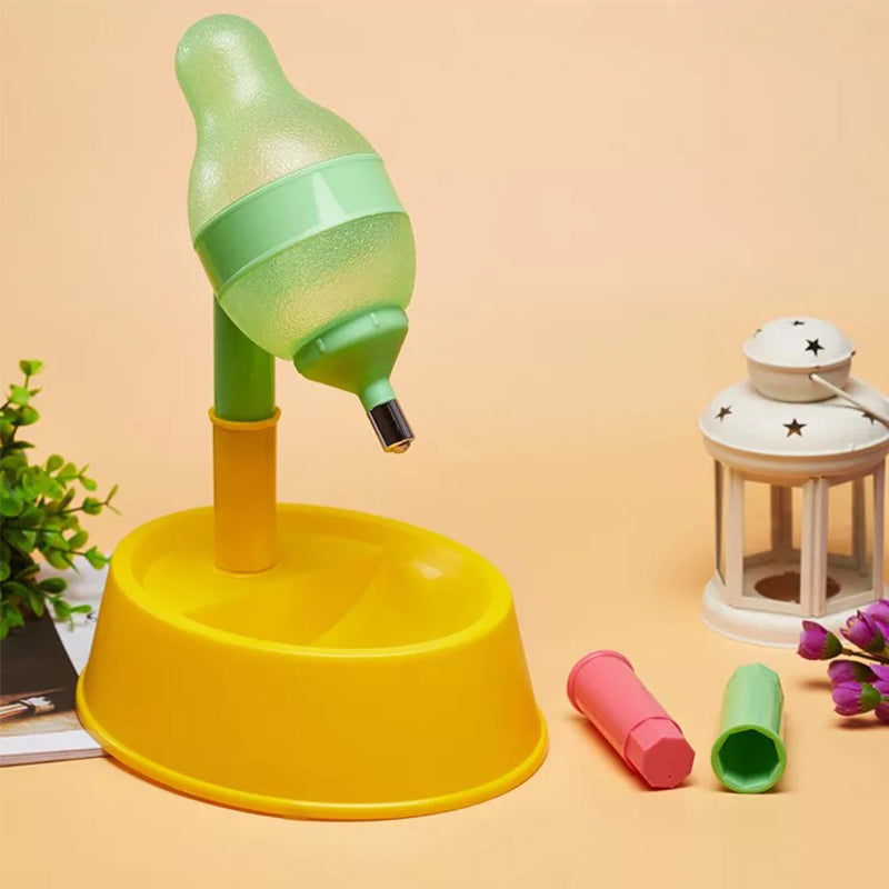 Adjustable Height Pet Water Dispenser Fountain Stand Bowl