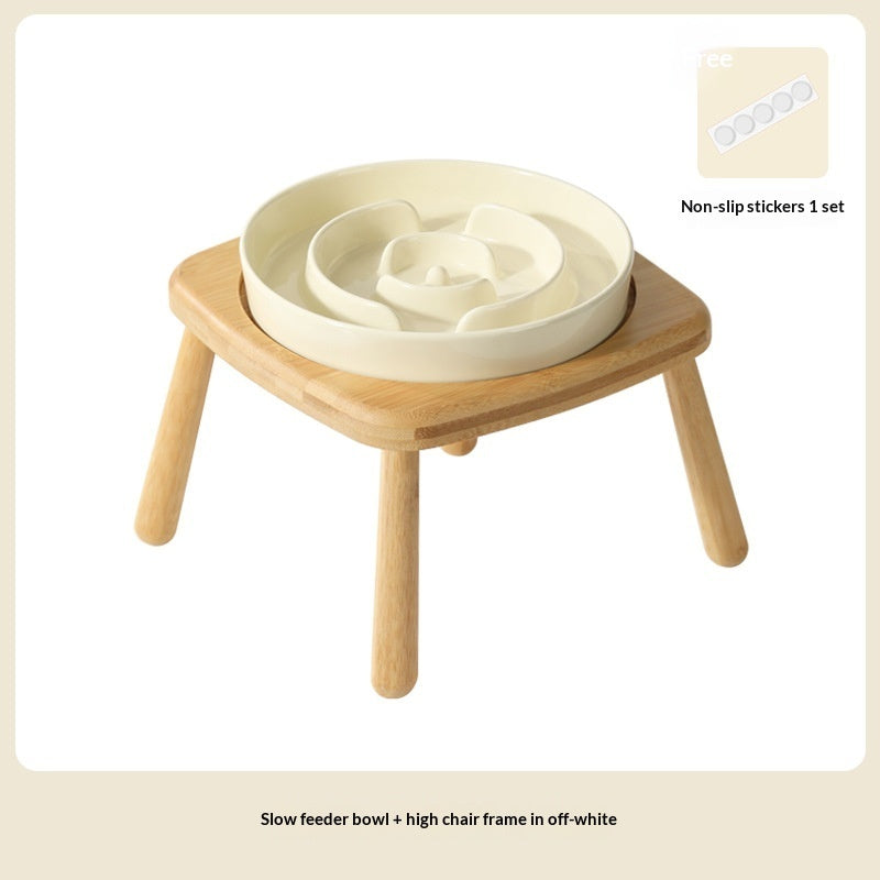 Pet Ceramic Slow Feeder Bowl Anti Choking Anti Spill
