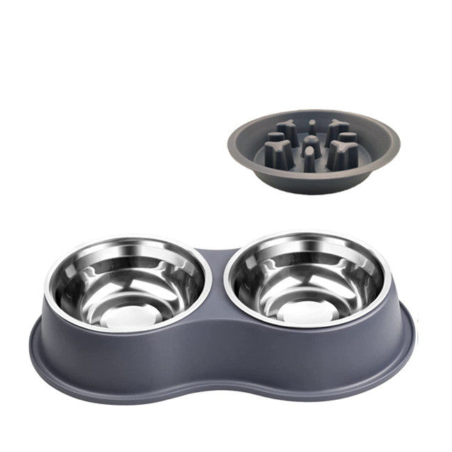 Removable Pet Slow Feeding Bowl Anti Gulp Food Dish