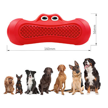 Rugby Shaped Vocal Natural Rubber Teething Chew Pet Toy