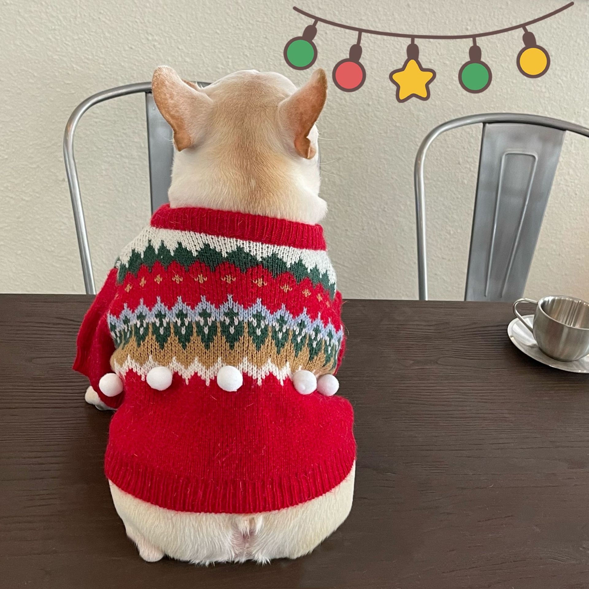 Festive Pet Christmas Sweater Cute Holiday Design