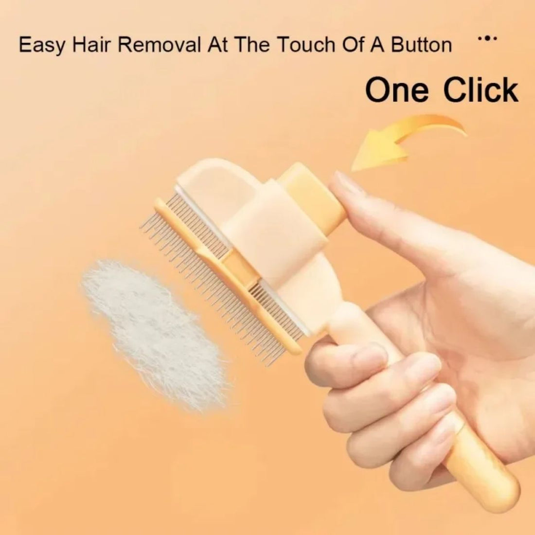 One Click Pet Grooming Brush Gentle Hair Removal Anti Mite Tool