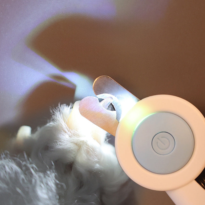 LED Pet Nail Clippers And Grinder Safe Claw Trimming Tool
