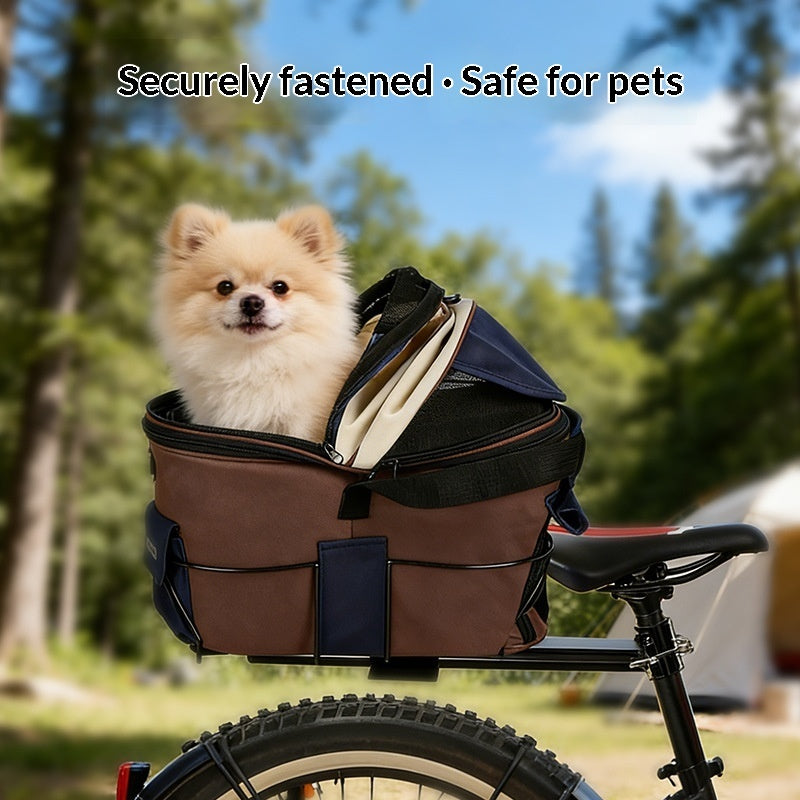 Foldable Pet Canvas Rear Seat Carrier Bag For Travel