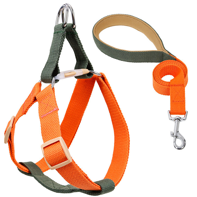 Color Drawstring Pet Vest Style Harness Leash Adjustable Walking Lead
