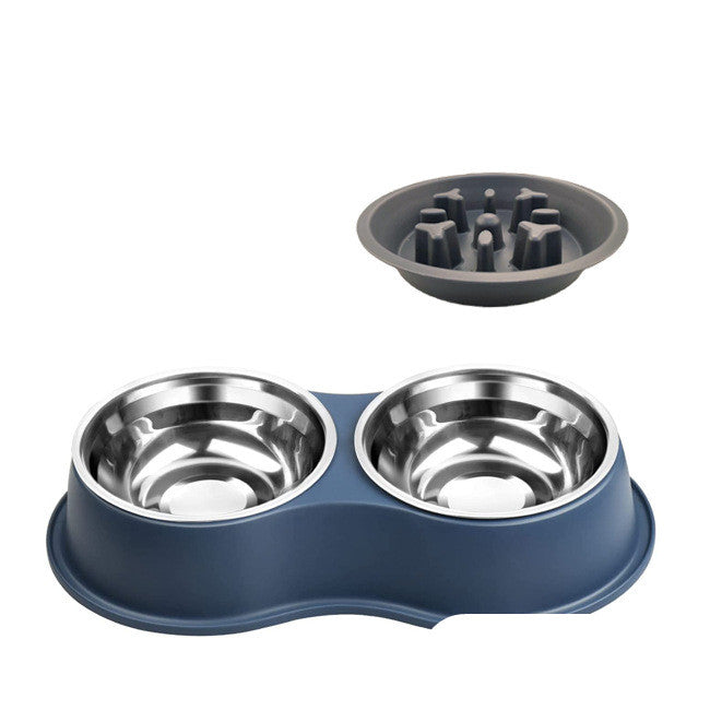 Removable Pet Slow Feeding Bowl Anti Gulp Food Dish