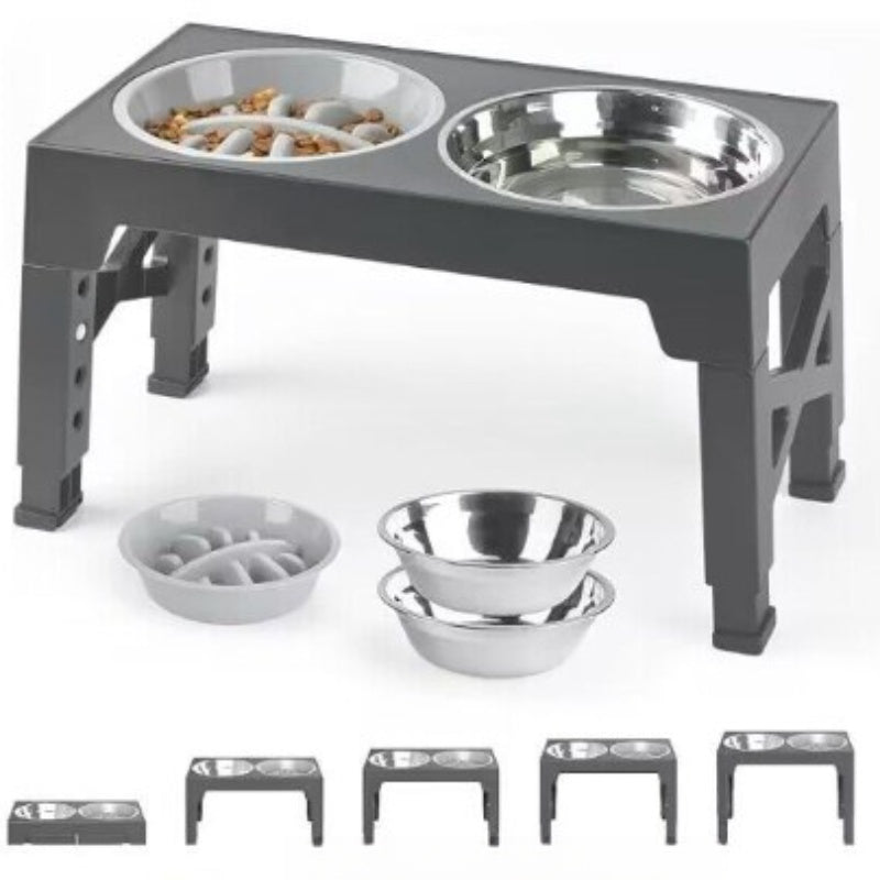 Anti Tumble Pet Feeding Bowl With Neck Support Stand